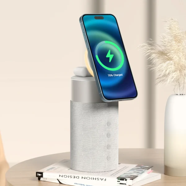 3 in 1 Portable Speaker + Phone Stand & Warm Light