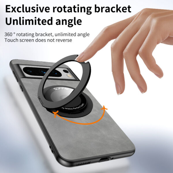 Phone Case Ring Magnetic Suction Sheepskin Anti-fall