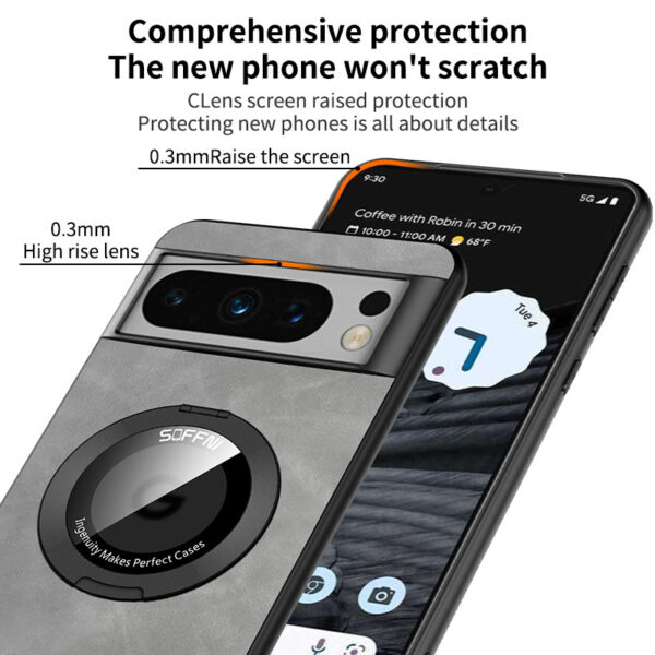 Phone Case Ring Magnetic Suction Sheepskin Anti-fall