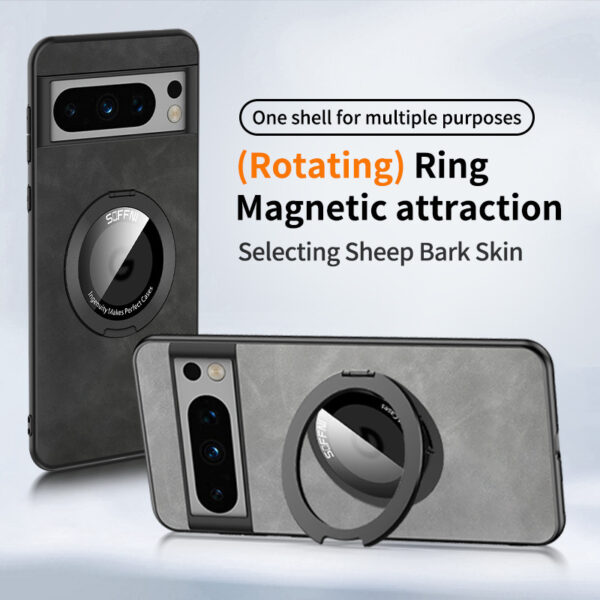 Phone Case Ring Magnetic Suction Sheepskin Anti-fall