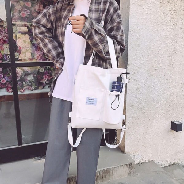 preppy canvas shoulder bag
