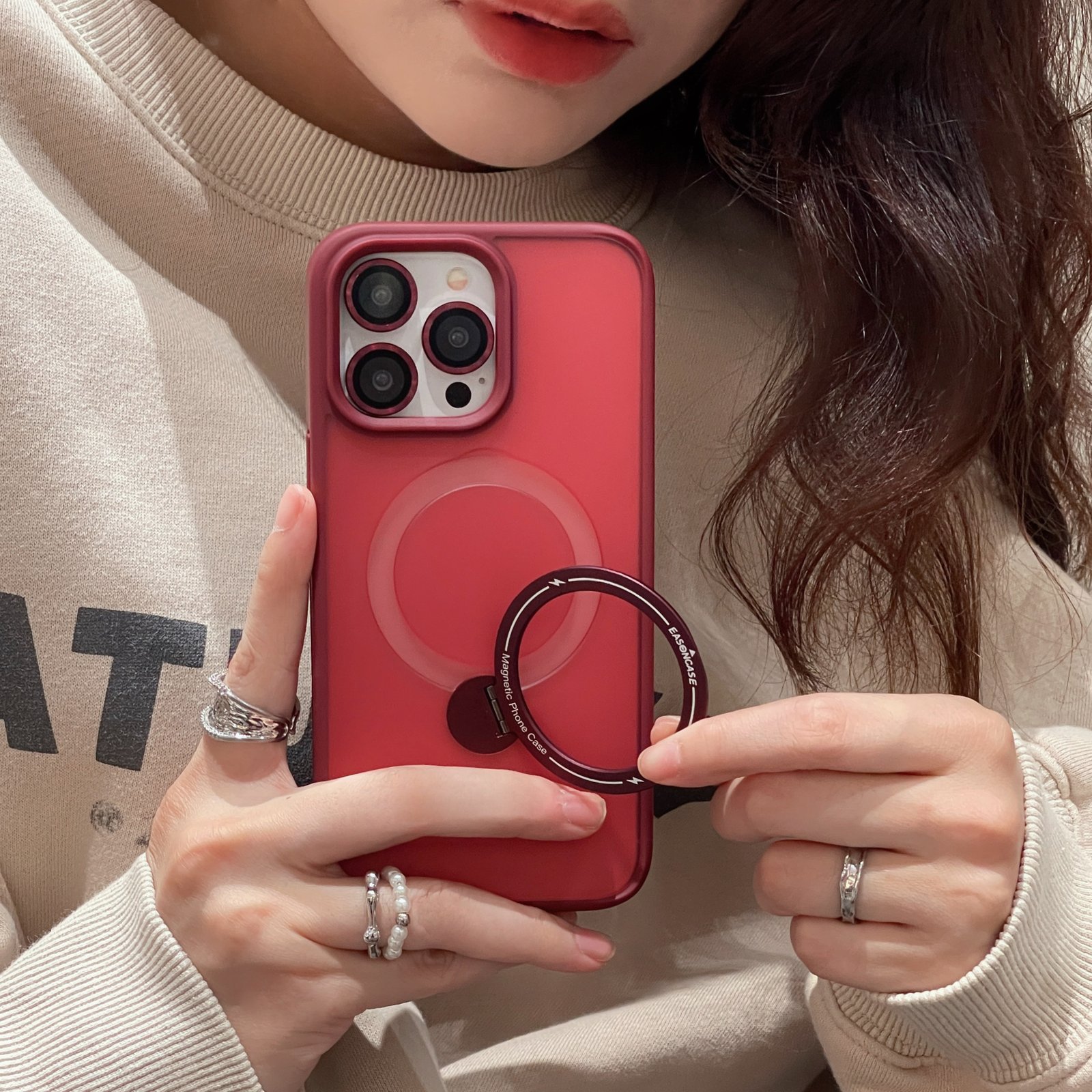 360 Magnetic Spin Sound Bracket Shell Protective Case