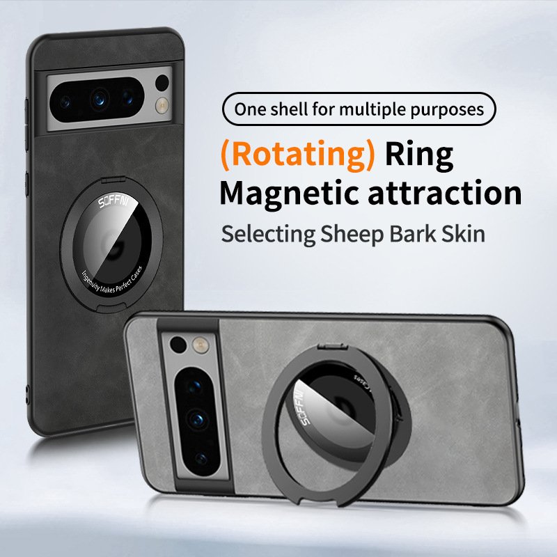 Phone Case Ring Magnetic Suction Sheepskin Anti-fall